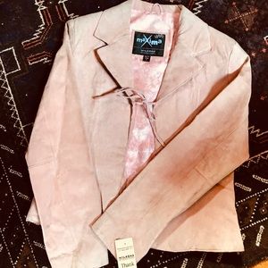 Pink suede jacket by Maxima from Wilson Leather. S